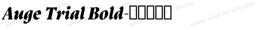 Auge Trial Bold字体转换